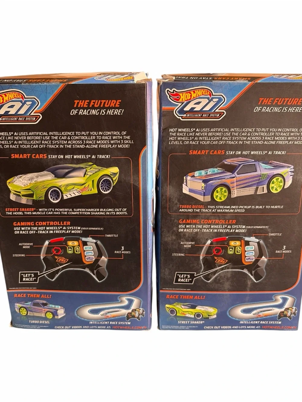 🔥 Hot Wheels AI 4-Car 4-Controller Special Bundle Track Pack Set New🔥
